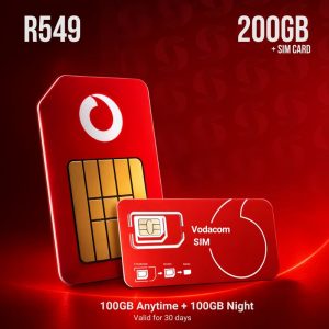 Vodacom SIM 200GB (100GB+100GB)