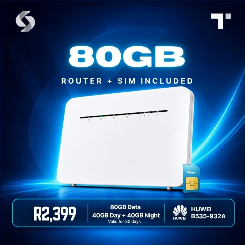 Huawei B535 + Telkom SIM + 80GB