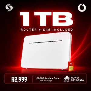 Huawei B535 + Vodacom SIM + 1000GB