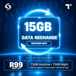 Telkom Recharge 15GB (7.5GB + 7.5GB)