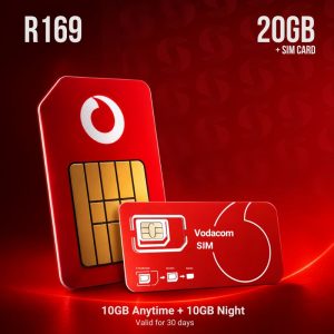 Vodacom SIM 20GB (10GB+10GB)